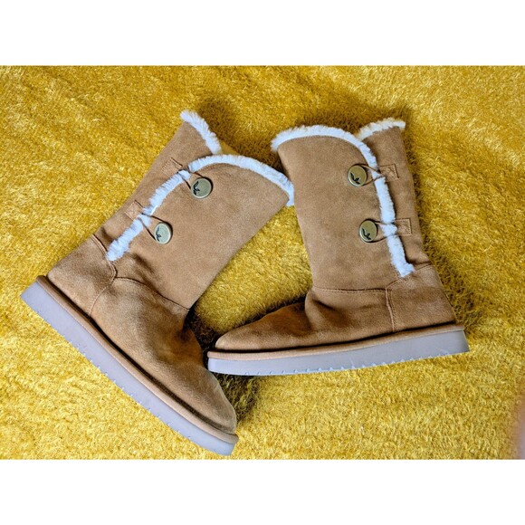 KOOLABURRA by UGG Women's Size 8 Chestnut Brown Suede Kinslei Winter Boots - Picture 1 of 11